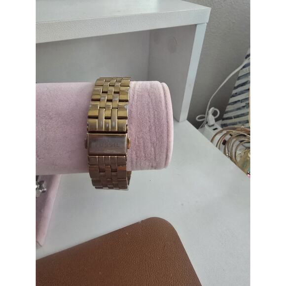 Fossil Q Hybrid Virginia Rose Gold-Tone Stainless Steel Smartwatch FTW1106 - Picture 5 of 11